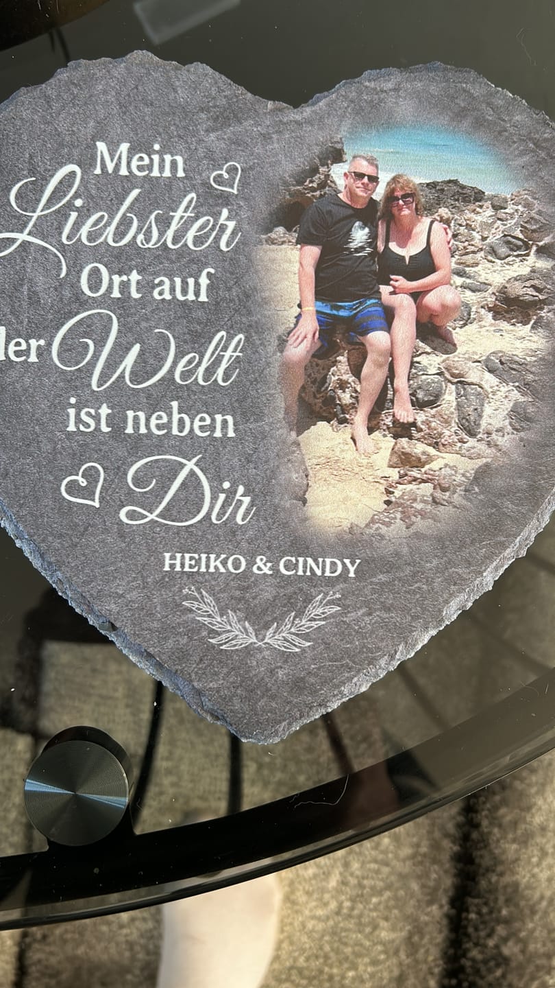 Customer photo review of Neben dir - Paar-Schieferherz