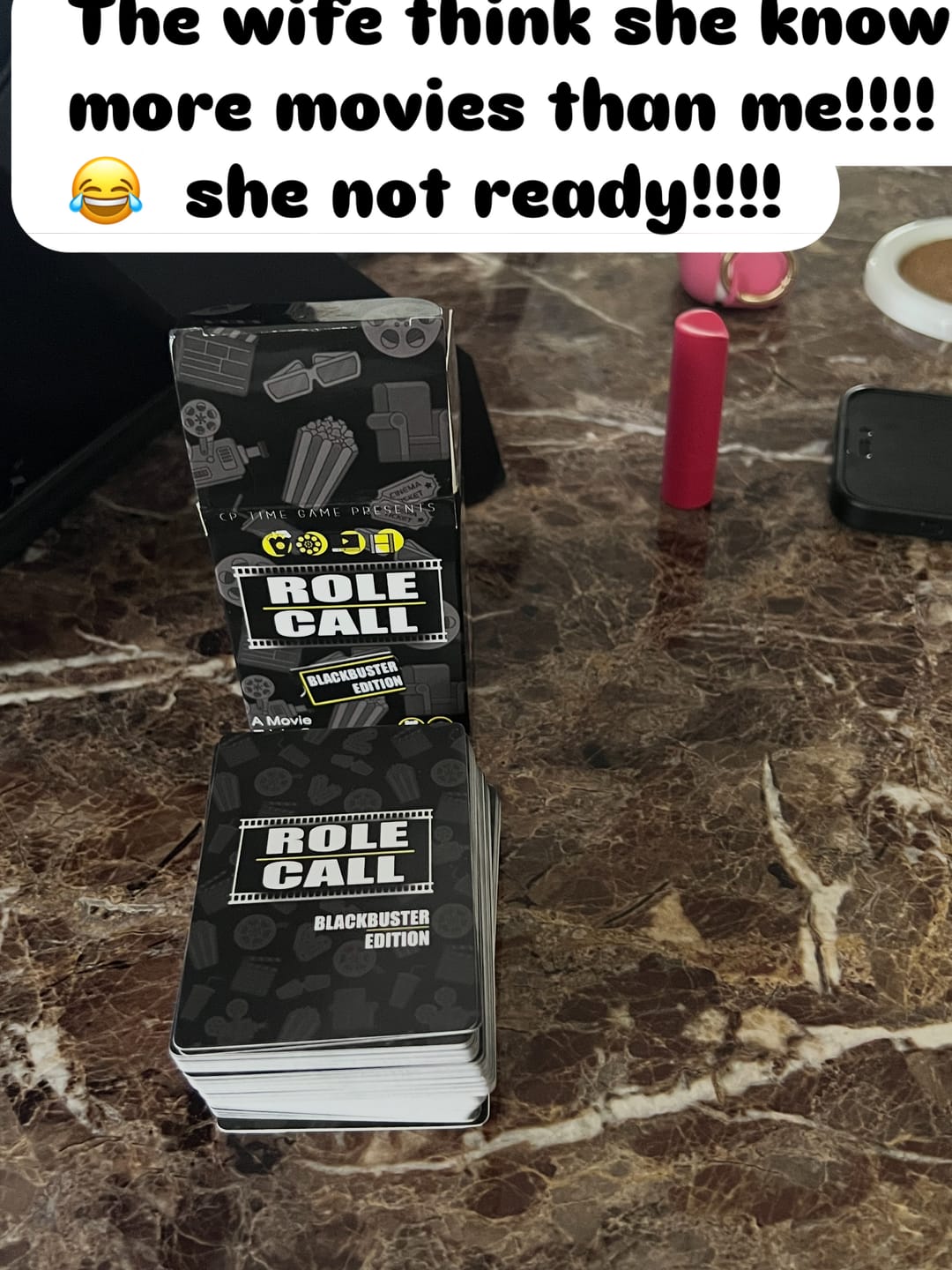 Customer photo review of Role Call Game: Blackbuster Edition