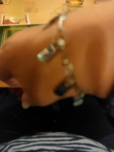 Customer photo review of Personalized Chain Link Bracelet with Custom Name Charms