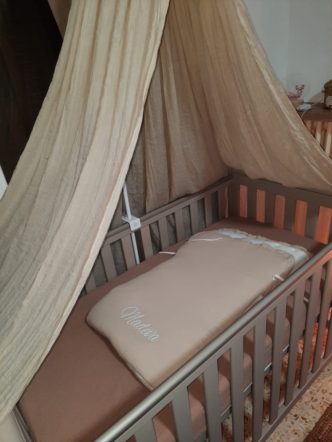 Customer photo review of Chancelière gaz de coton beige