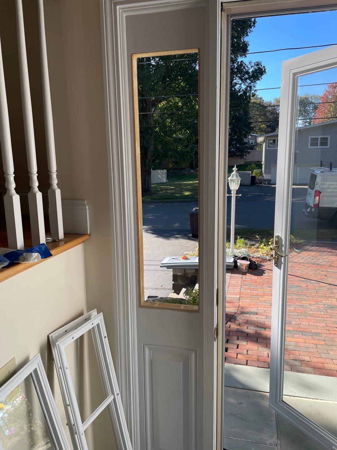Customer photo review of Clear 3 Lite Glass and Frame Kit (Half Sidelite 10" x 38" Frame Size)