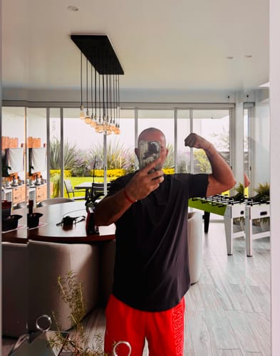 Customer photo review of Training Sport Tee - Sky Blue