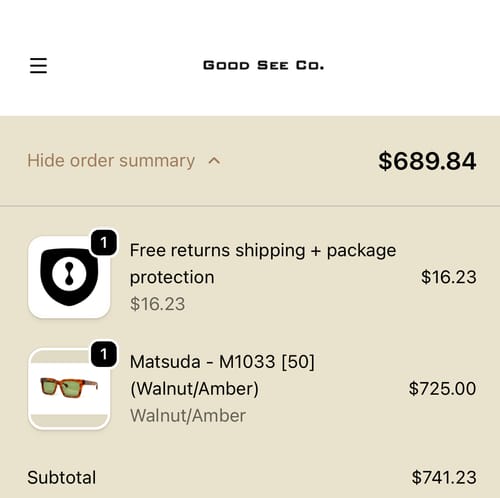 Customer photo review of Free returns shipping + package protection