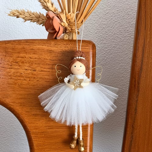 Customer photo review of Handcrafted White-Gold Angels - for Peace & Light