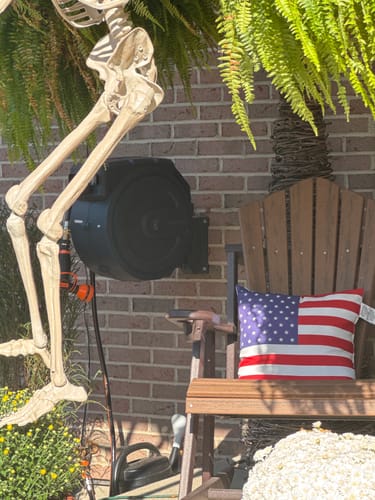 Customer photo review of Retractable Garden Hose Reel 62ft-155ft