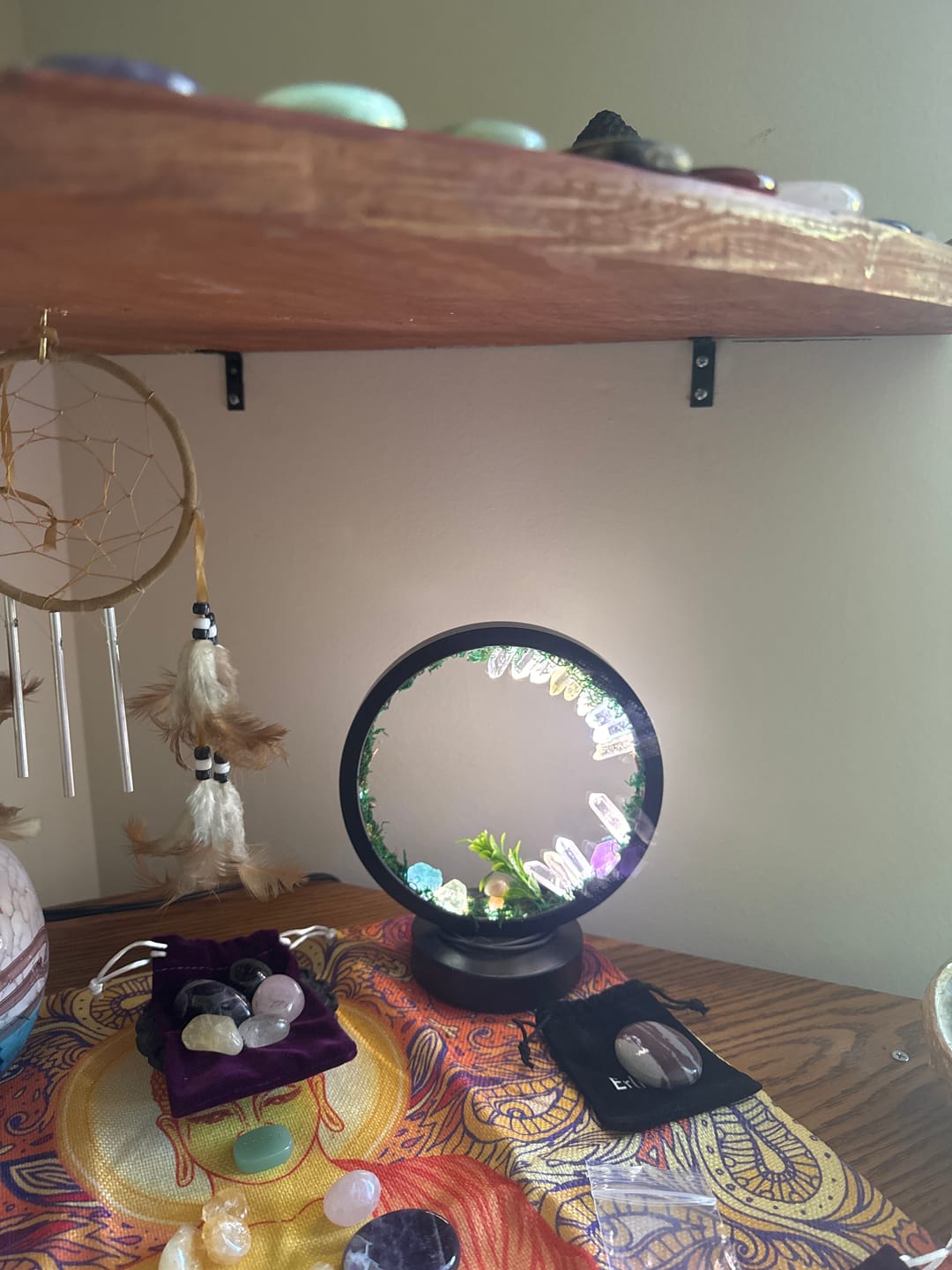 Customer photo review of Natural Quartz Forest LED Lamp