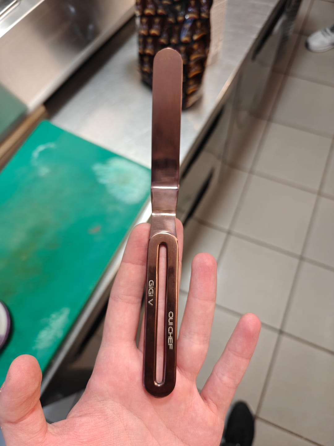 Customer photo review of LiftOff Chef's Palette Knife