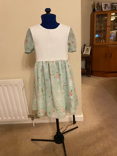 Customer photo review of Adjustoform Junior Dressform (blue) - Adjustable dress form with metal stand (child sized 8 part body with 12 adjusters) Made in the UK