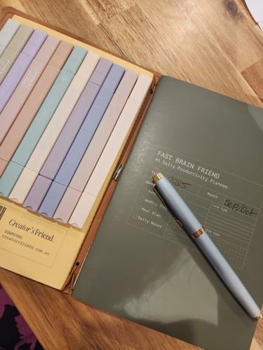Customer photo review of Pastels - Fast Brain Planner Kit
