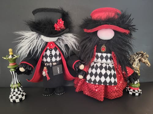 Customer photo review of Alice in Wonderland Checkered Fabric - Black/White