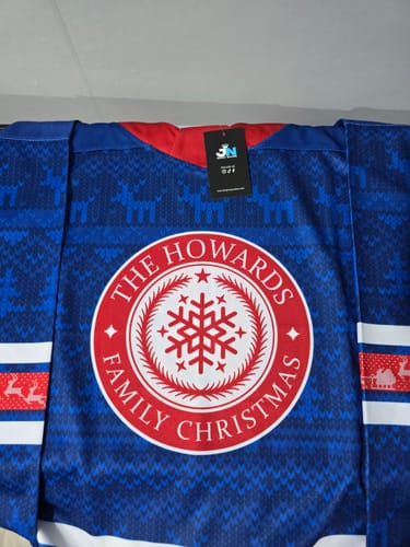 Customer photo review of Family Christmas Custom Hockey Jersey