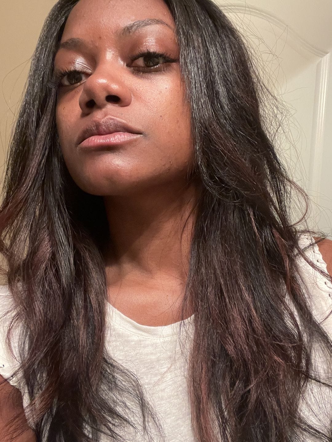 Customer photo review of Kelsey Cambodian Light/Medium Yaki Course - Traditional Weft Clip In Bundles