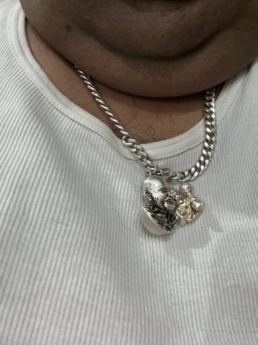 Customer photo review of Silver Pendent- Special Edition- Neem Karoli Baba