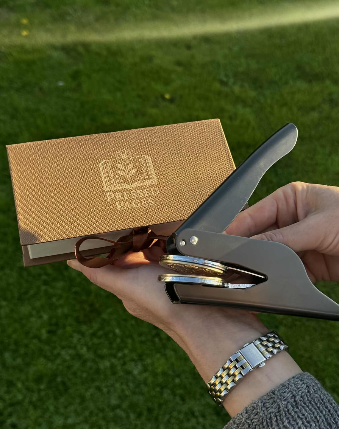Customer photo review of Custom Book Embosser
