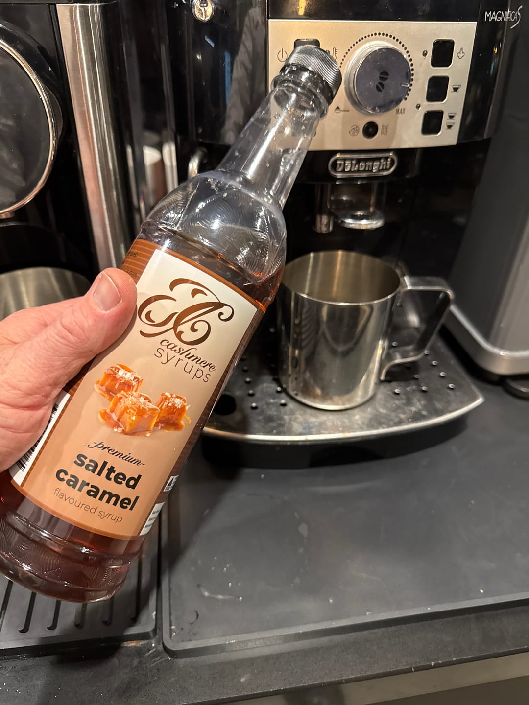 Customer photo review of Salted Caramel Coffee Syrup