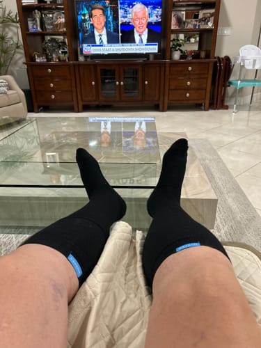 Customer photo review of Performance Eucalyptus Compression Socks