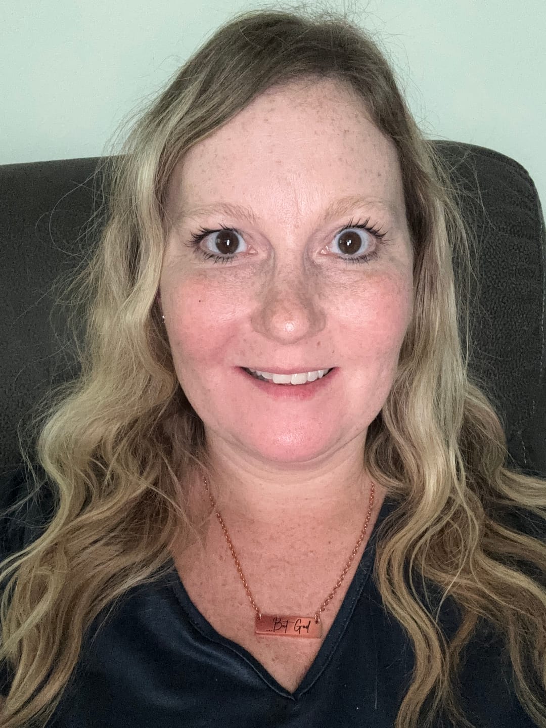 Customer photo review of ...But God Necklace ⭐Best Seller⭐