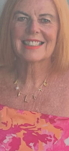 Customer photo review of GOLD OCEAN LETTER NECKLACE