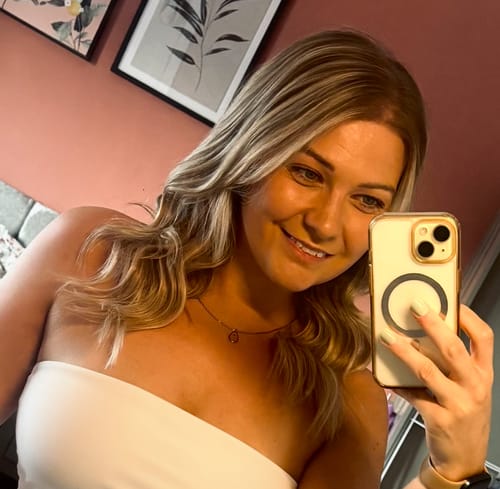 Customer photo review of Remy Human Hair Invisible Wire Extension - Mixed Blonde