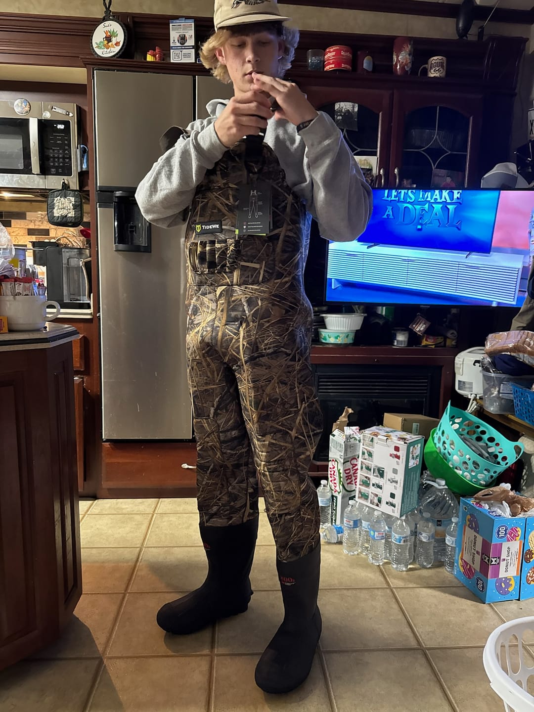 Customer photo review of TorridSeeker Heated Duck Waterfowl Hunting Neoprene Chest Waders