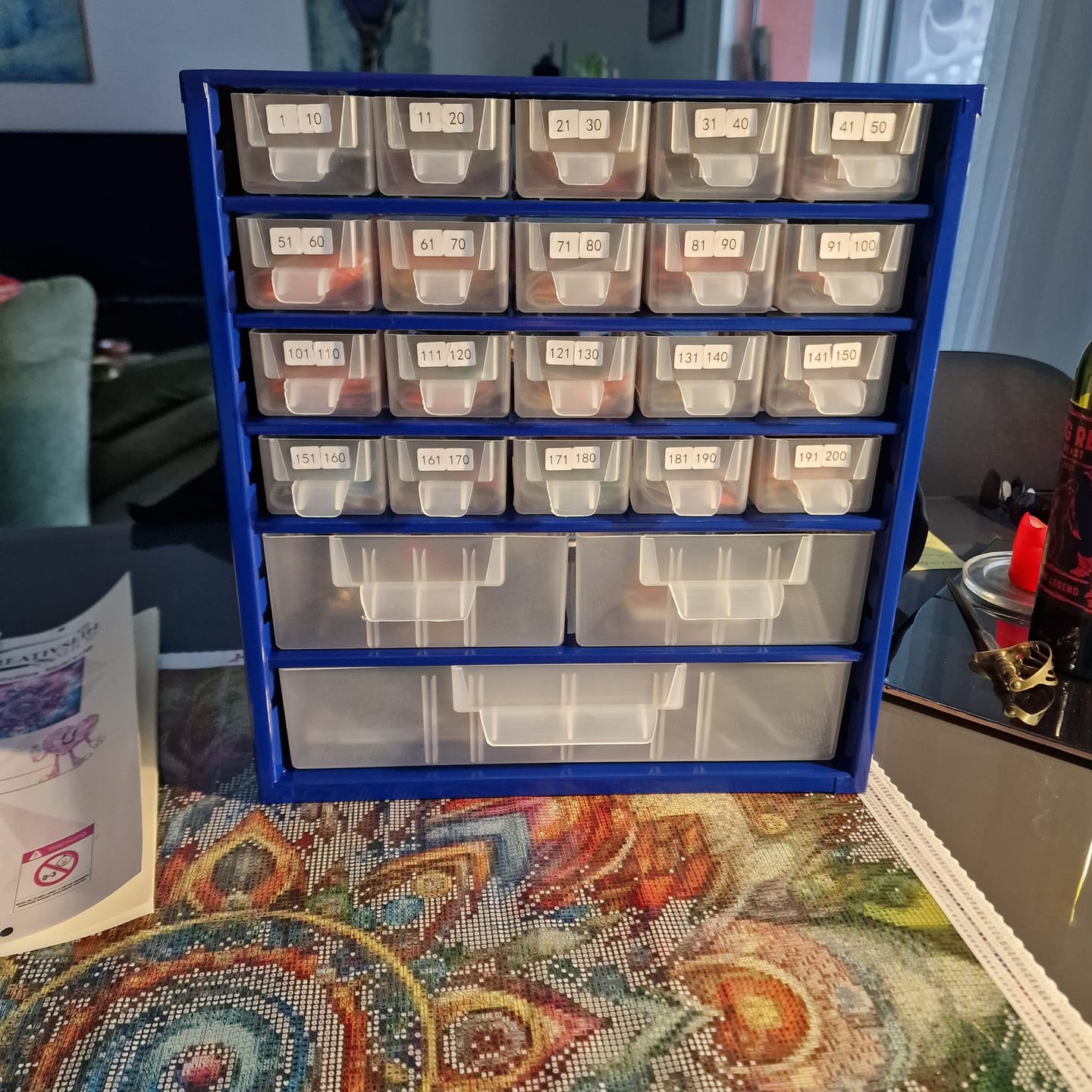 Customer photo review of Mandala Blume 200 Farben LA - 5D DIY Diamond Painting