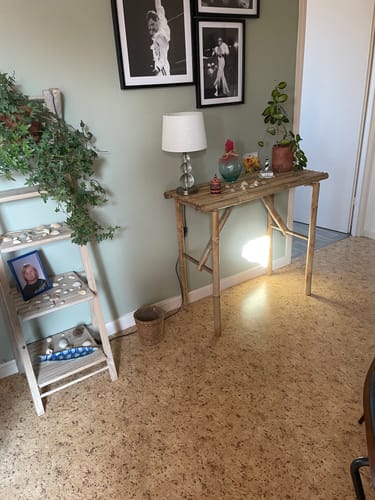 Customer photo review of PATTANI - Console en bois de bambou massif coloris naturel