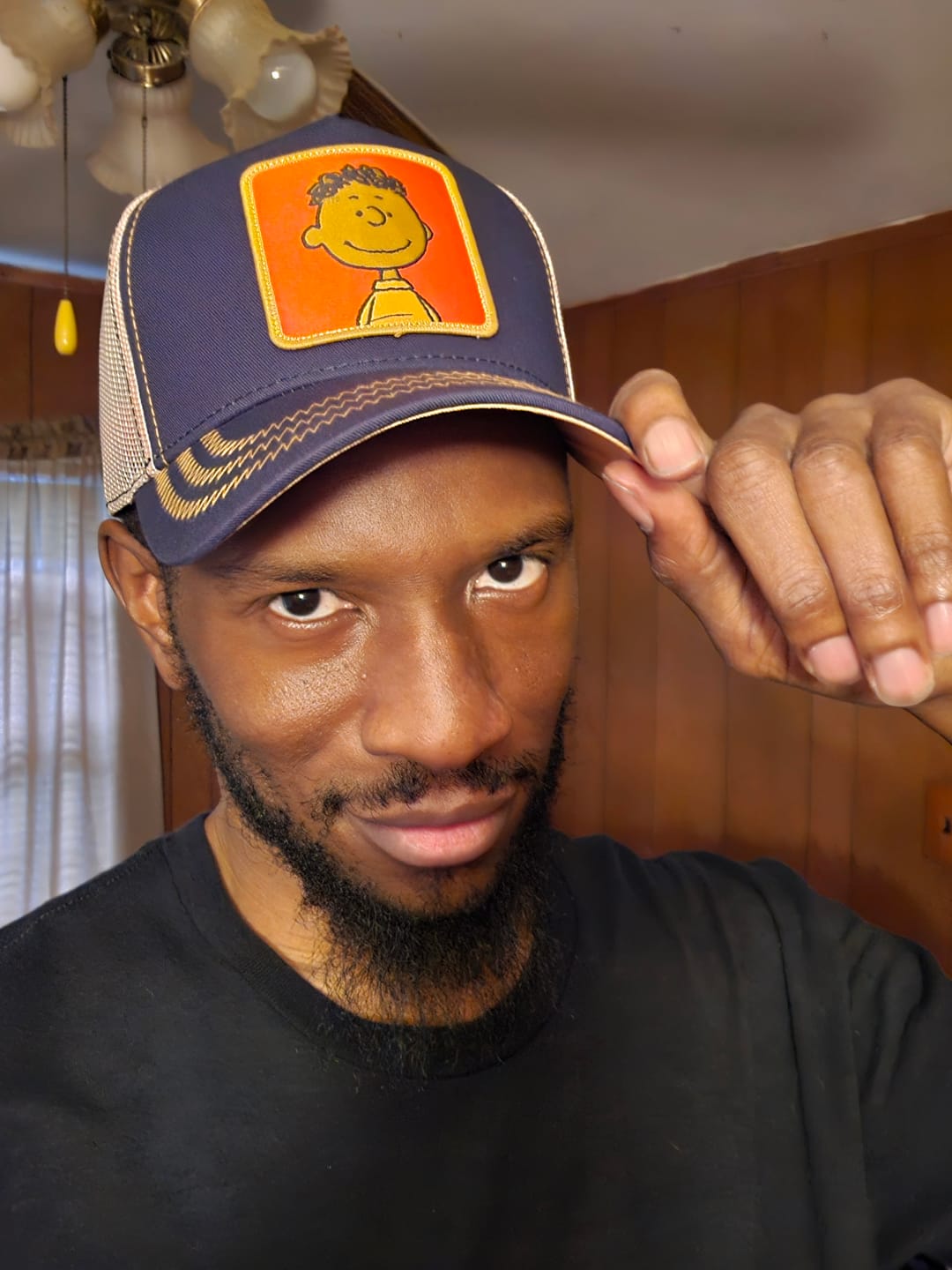 Customer photo review of OVERLORD X Peanuts: Franklin Trucker Cap