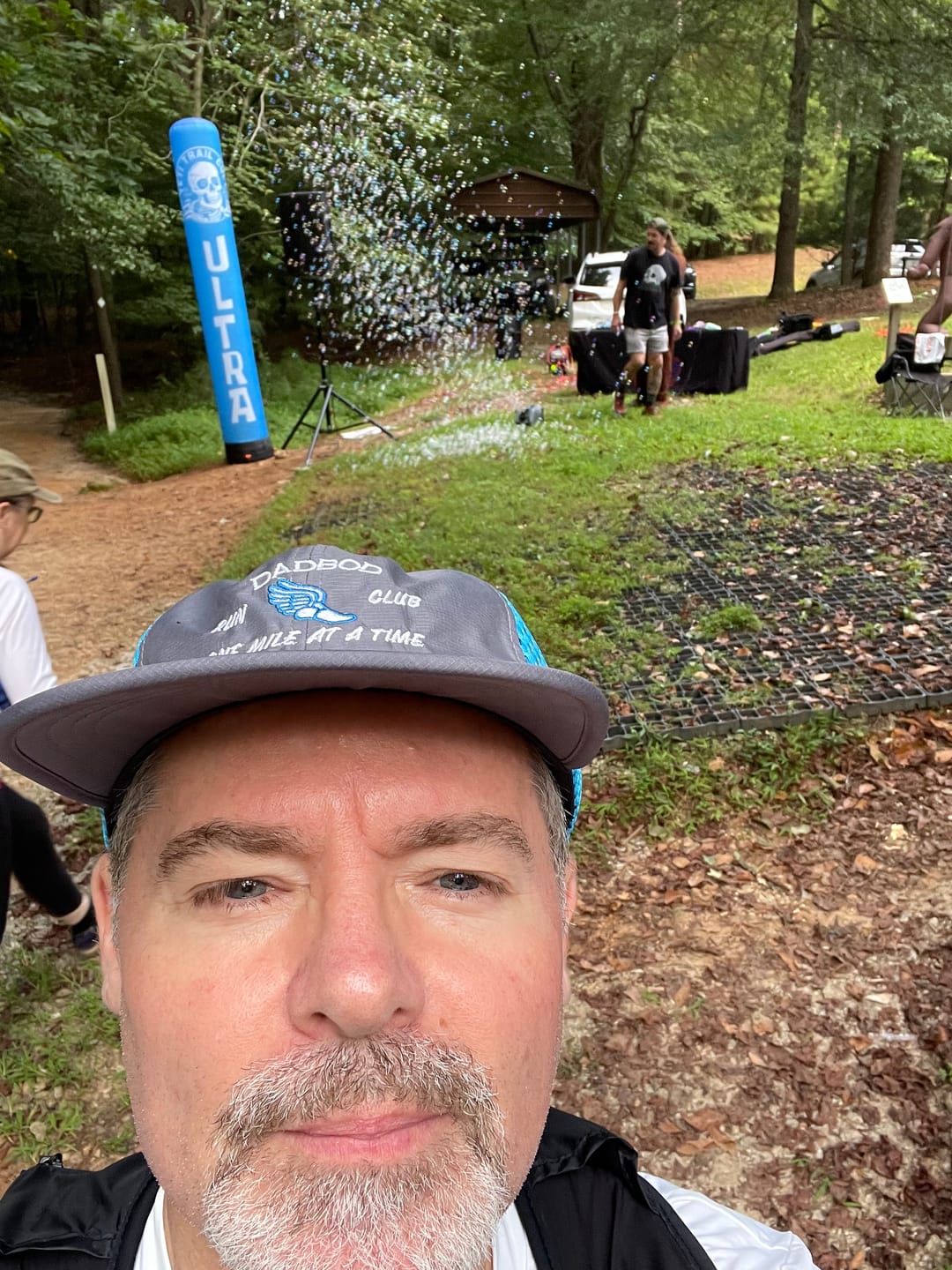 Customer photo review of Dadbod Running Athletic Hat V.2 (Ice Blue)