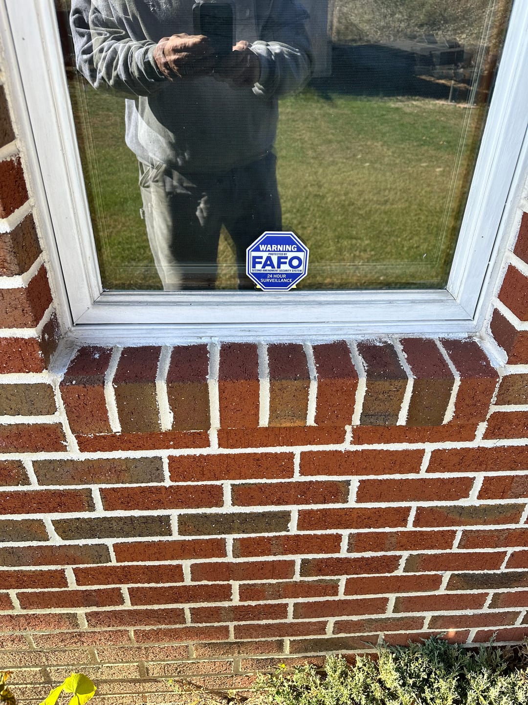 Customer photo review of FAFO Second Amendment Security System Decal
