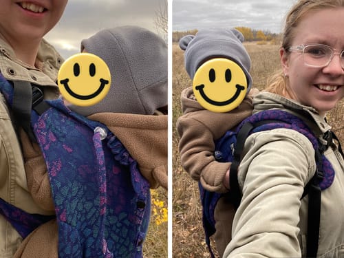 Customer photo review of Mosaic Sparks in the Dark DidyGo Onbuhimo by Didymos