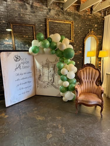 Customer photo review of Once Upon a Time Story Book Backdrop Storybook Party Backdrop Banner