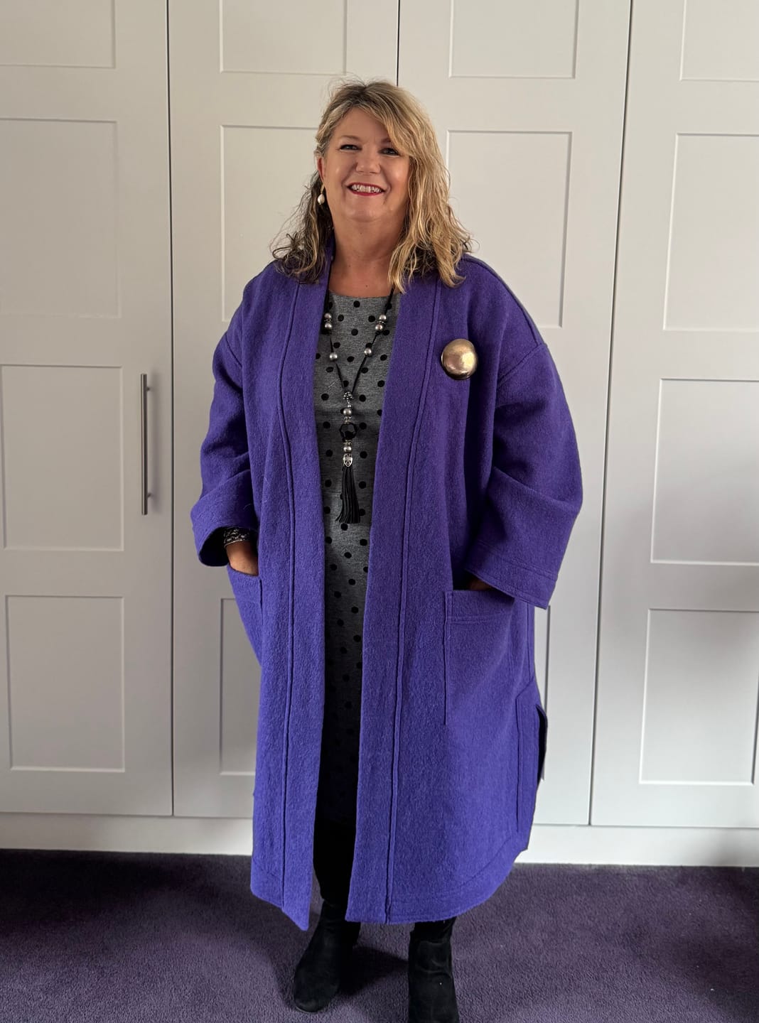 Customer photo review of Plain 100% Boiled Wool Fabric