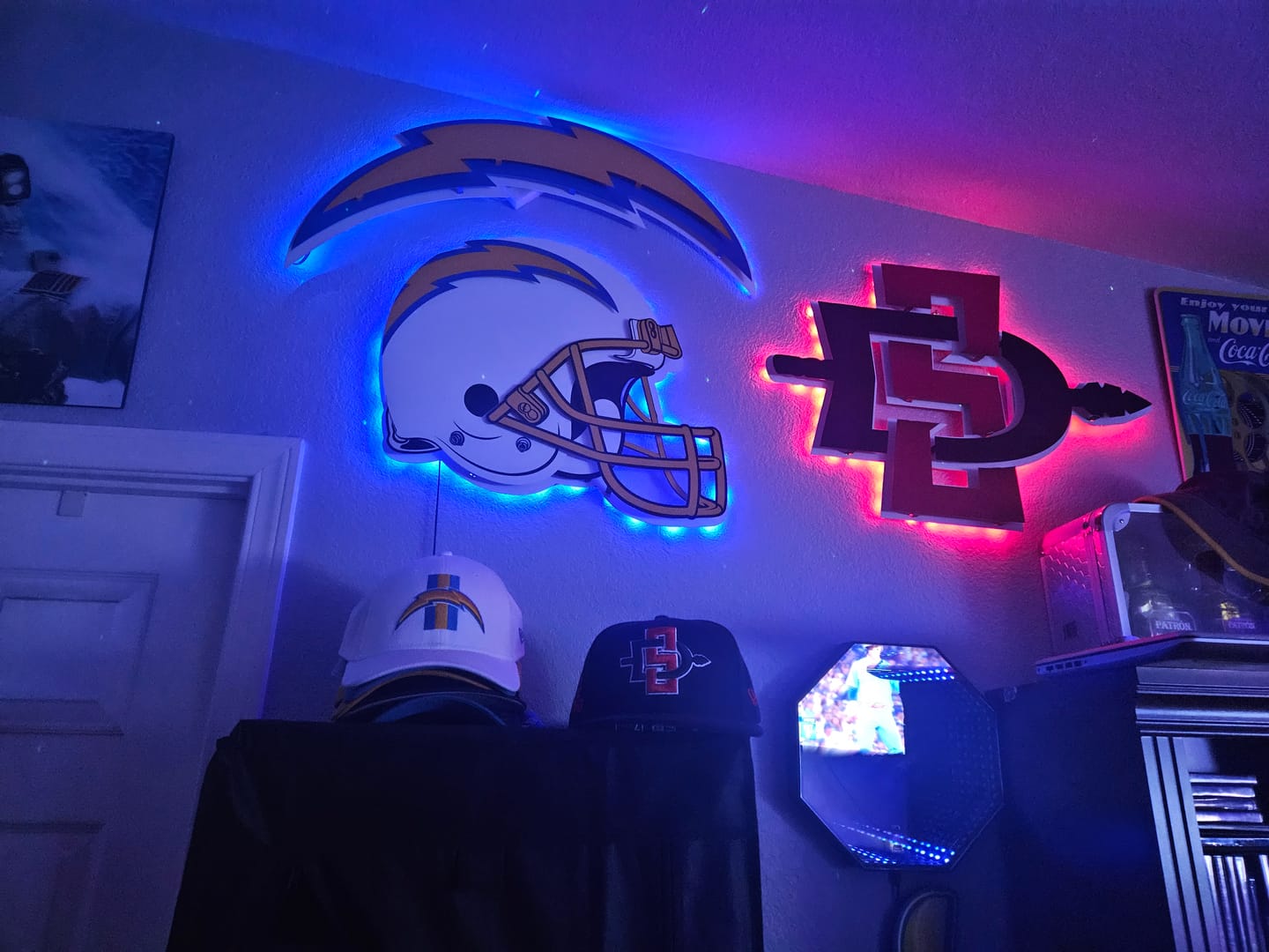 Customer photo review of Los Angeles Chargers Lightning Bolt 3D Vintage Metal Wall Art