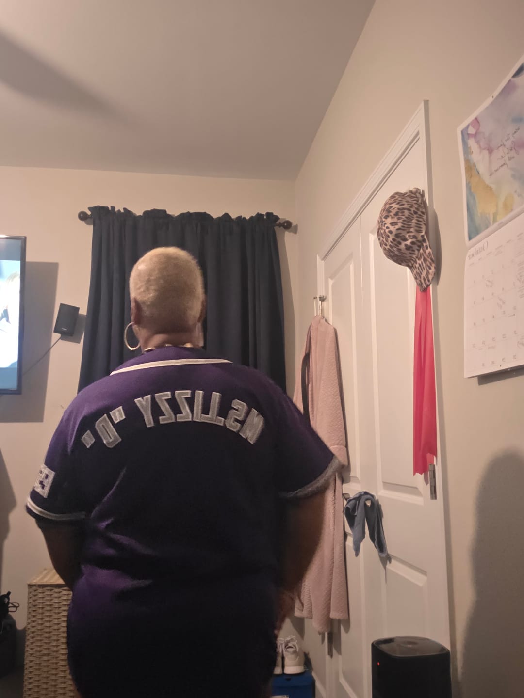 Customer photo review of Custom Purple Gray-White Classic Style Authentic Baseball Jersey