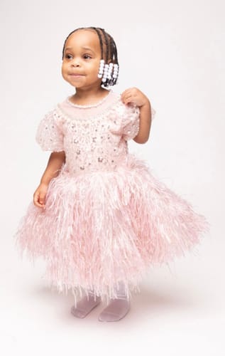 Customer photo review of Elegant Baby Girls Festival Dress Toddler Birthday Beauty Pageant Dresses
