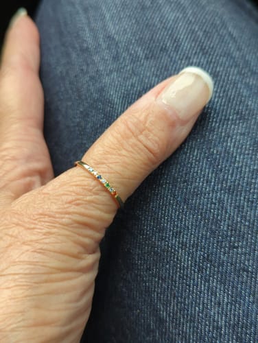 Customer photo review of Family Birthstone Ring