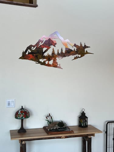 Customer photo review of Zion Mountain Range View - Metal Wall Art