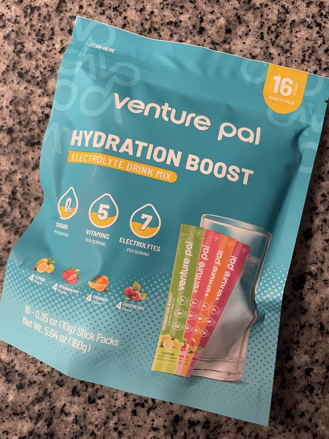 Customer photo review of Sugar Free Electrolyte Powder Packets - Variety Pack - 16 Sticks