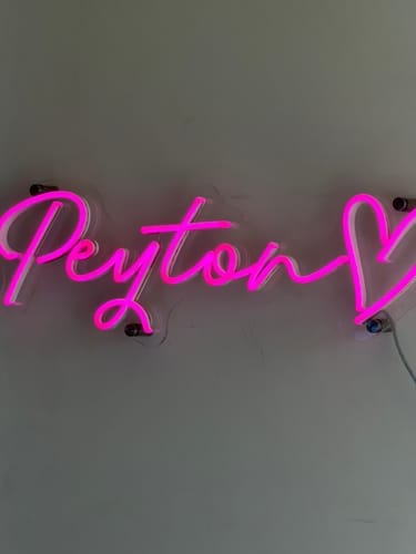 Customer photo review of Custom Neon Sign