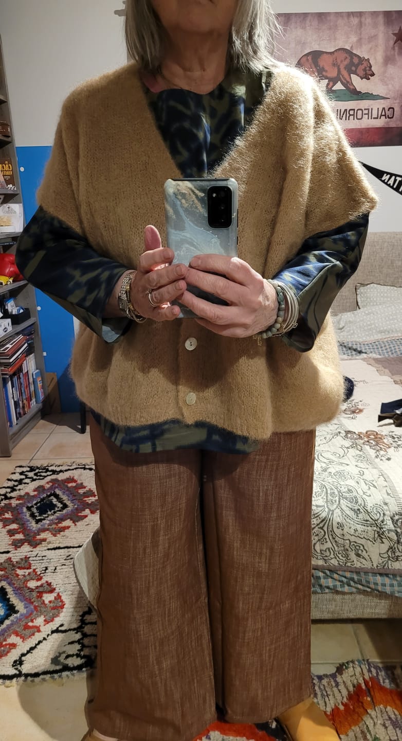 Customer photo review of Blouse Naomie -  satin de coton Ondée botanique