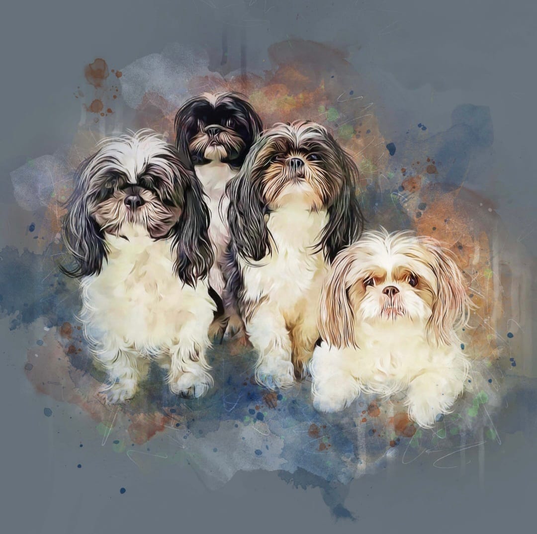 Customer photo review of Custom Watercolor Pet Portrait – Contemporary Neutral Style (CN)