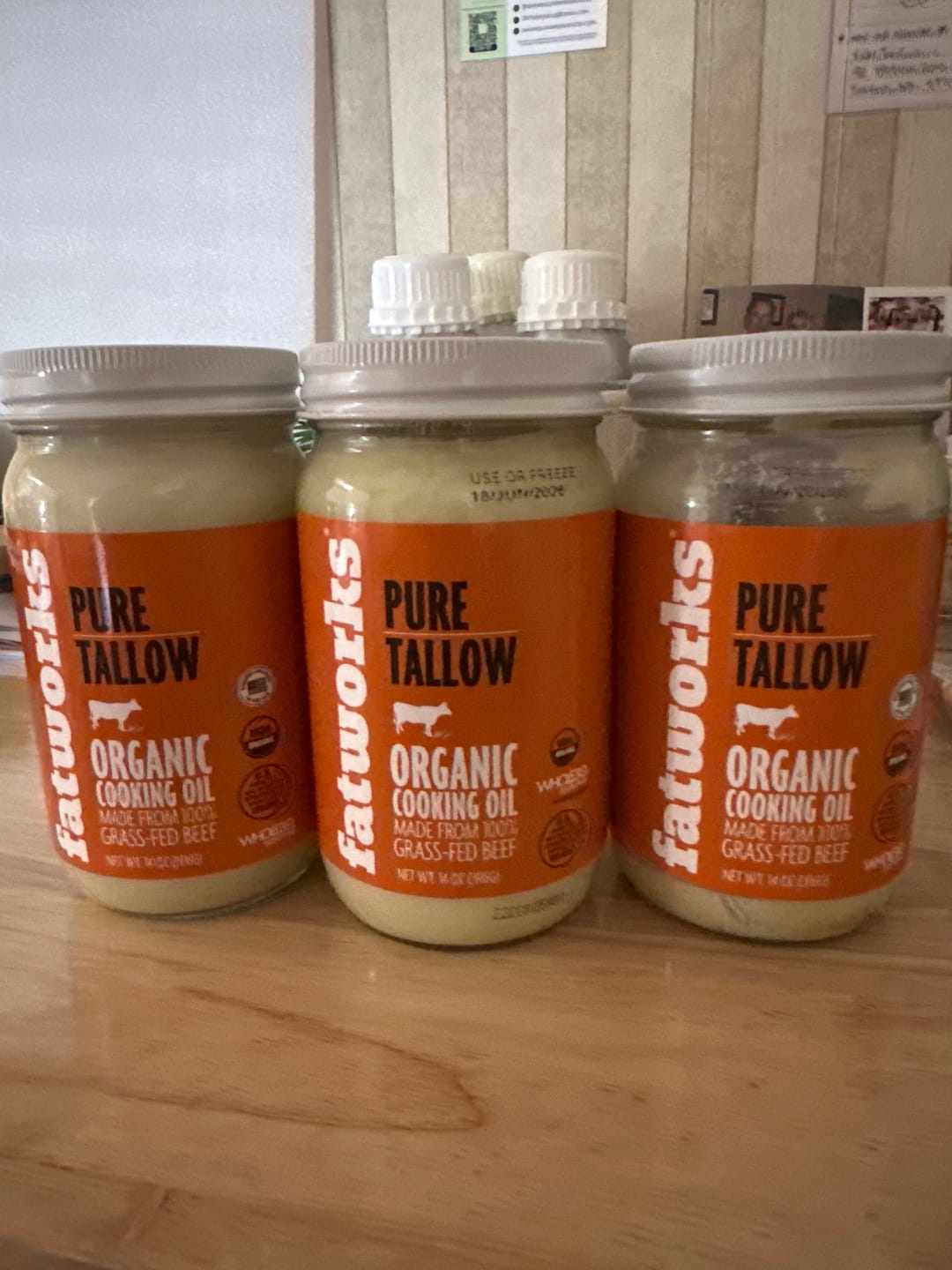 Customer photo review of Organic Grass Fed Beef Tallow (14 oz)