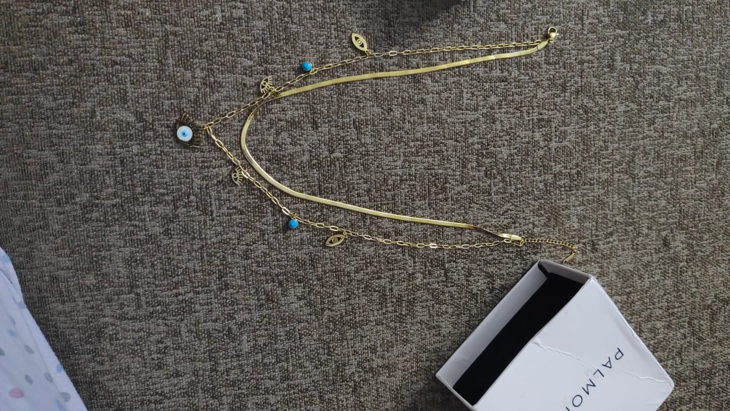 Customer photo review of Evil-eye Cascade Necklace