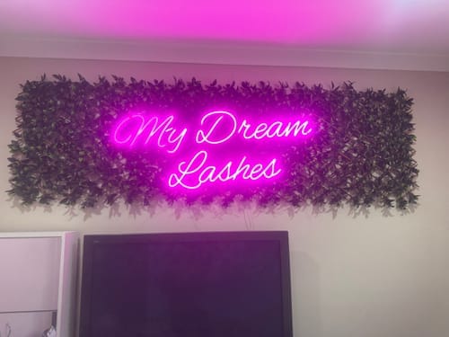Customer photo review of Custom Neon Sign
