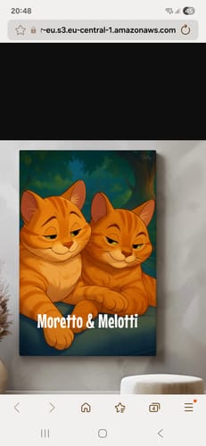 Customer photo review of Haustier Cartoon - Individuelle Leinwand