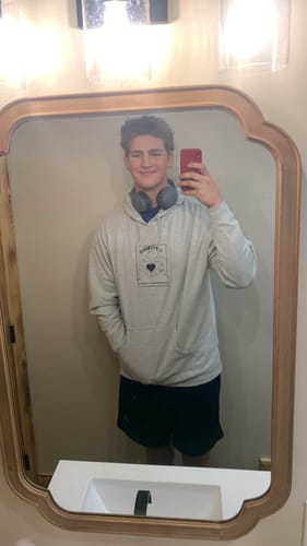 Customer photo review of Custom Embroidered Photo Hoodie Final Sale