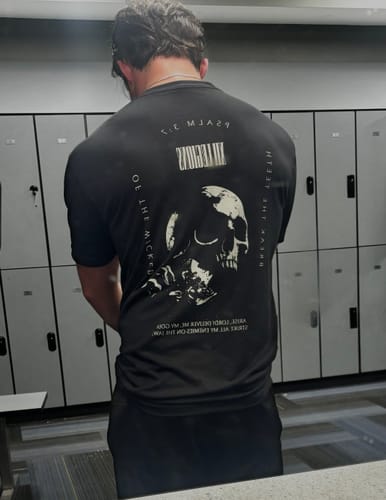 Customer photo review of PSALM 3:7 T-shirt