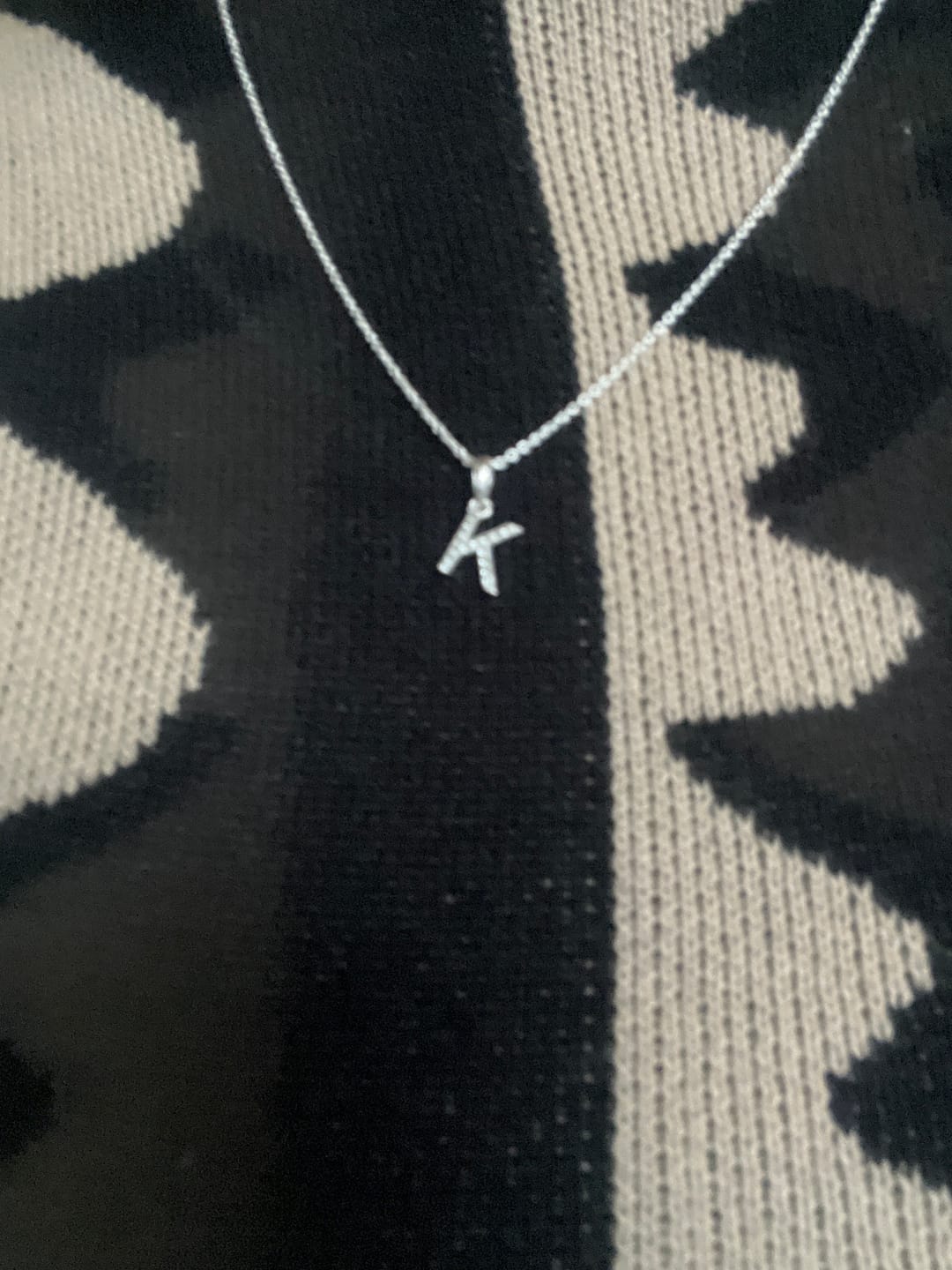 Customer photo review of Berlock Bokstav Vit Topas Silver