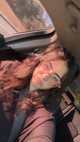 Customer photo review of Kitty Eyeglasses