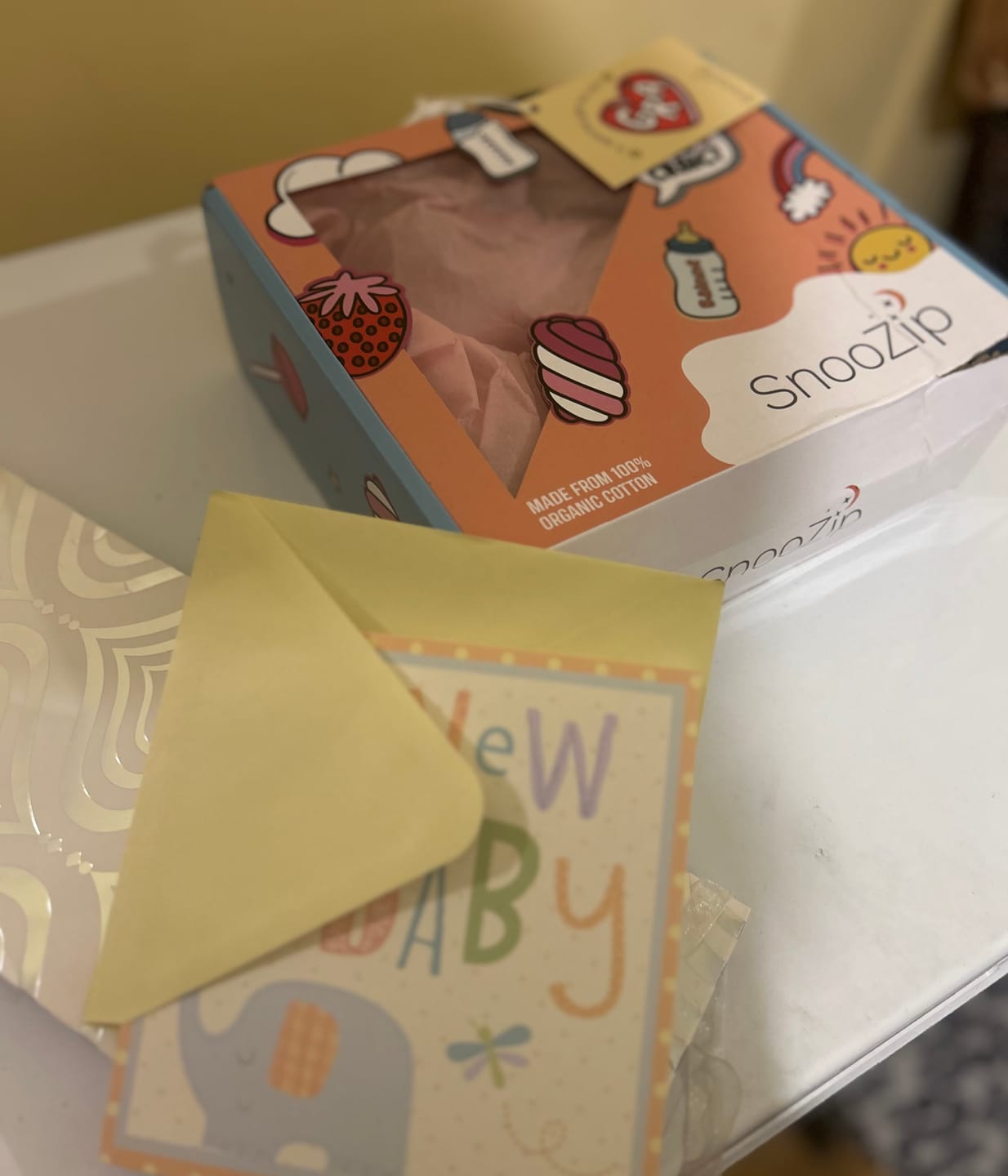 Customer photo review of Grá Teething Bib